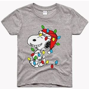 Snoopy 'Xmas lights Toddler Tee 4T small